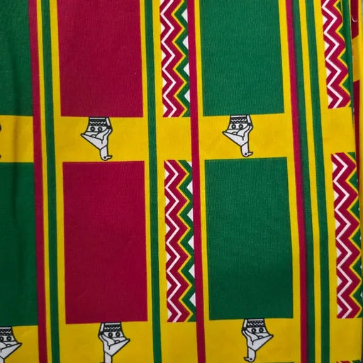 Boxed Green Zimbabwe National Fabric