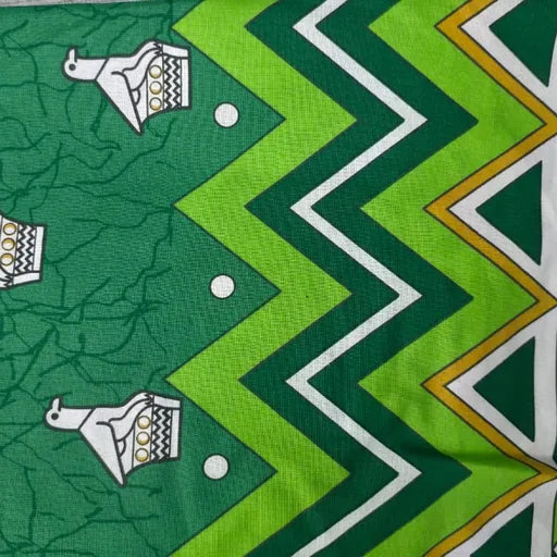 Dark Green Zimbabwe National Fabric