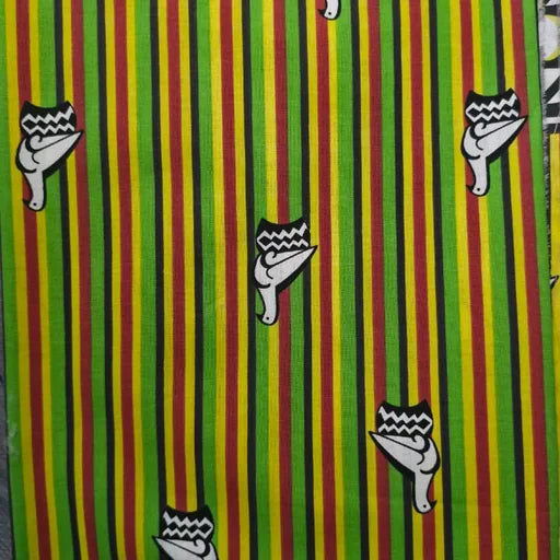 Striped Yellow Zimbabwe National Fabric